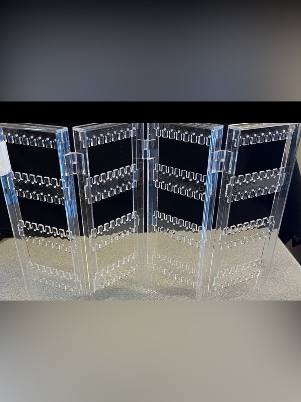 (2/$30) Clear Acrylic Folding Jewellery holder